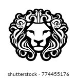 lion face logo emblem  for your ... | Shutterstock .eps vector #774455176