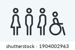all gender restroom sign.... | Shutterstock .eps vector #1904002963
