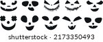 scary and funny halloween faces | Shutterstock .eps vector #2173350493