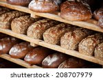 Variety Of Breads Displayed On...