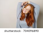 Happy Carefree Young Redhead...