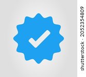 blue verified social media... | Shutterstock .eps vector #2052354809