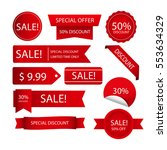 red sale stamps. limited time... | Shutterstock .eps vector #553634329