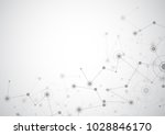 abstract connecting dots and... | Shutterstock .eps vector #1028846170
