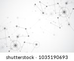 abstract connecting dots and... | Shutterstock .eps vector #1035190693