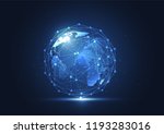 global network connection.... | Shutterstock .eps vector #1193283016