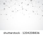 abstract connecting dots and... | Shutterstock .eps vector #1204208836