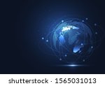 global network connection.... | Shutterstock .eps vector #1565031013