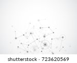 abstract connecting dots and... | Shutterstock .eps vector #723620569