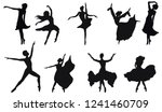 dancers silhouettes   set of... | Shutterstock .eps vector #1241460709