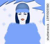 Fur Blue Coat   Stylish Lady In ...