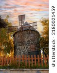 Antique Old Windmill In...