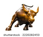 Isolate carved bull stock...