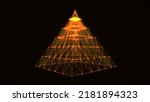 Sci Fi Orange Pyramid With...