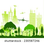 city airport and town made of... | Shutterstock .eps vector #230587246