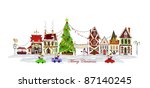 town's high street in the... | Shutterstock .eps vector #87140245