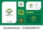 tree with owl logo design and... | Shutterstock .eps vector #2160428473