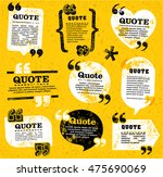 big set of vector grunge quote... | Shutterstock .eps vector #475690069