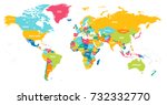 Colorful Hi detailed Vector world map complete with all countries names