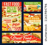 fastfood restaurant menu... | Shutterstock .eps vector #1161984796
