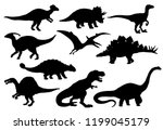 dinosaurs and jurassic dino... | Shutterstock .eps vector #1199045179