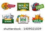 school supplies vector icons of ... | Shutterstock .eps vector #1409021039