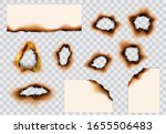 burnt paper hole  page edges... | Shutterstock .eps vector #1655506483