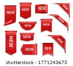 new red vector banners  ribbons ... | Shutterstock .eps vector #1771243673