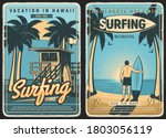Surfing Retro Poster  Surf...