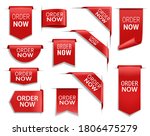 order now red banners ... | Shutterstock .eps vector #1806475279
