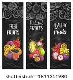 exotic fruits vector banners... | Shutterstock .eps vector #1811351980