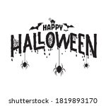 happy halloween typography ... | Shutterstock .eps vector #1819893170