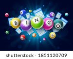 bingo lotto game balls and... | Shutterstock .eps vector #1851120709