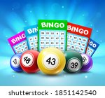 lottery balls and tickets  3d... | Shutterstock .eps vector #1851142540