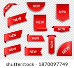 new product red labels  price... | Shutterstock .eps vector #1870097749