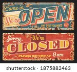 open and closed vector rusty... | Shutterstock .eps vector #1875882463