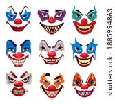 scary clown faces  vector... | Shutterstock .eps vector #1885994863