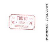 arrived to tokyo  japan... | Shutterstock .eps vector #1893798496