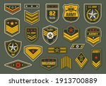 usa armed forces badges ... | Shutterstock .eps vector #1913700889