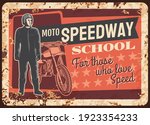 moto speedway racer rusty metal ... | Shutterstock .eps vector #1923354233