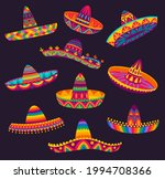 cartoon mexican sombrero ... | Shutterstock .eps vector #1994708366