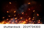 campfire  fireplace flying... | Shutterstock .eps vector #2019734303