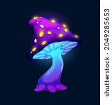 fantasy magic purple mushroom... | Shutterstock .eps vector #2049285653