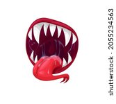 monster mouth vector icon ... | Shutterstock .eps vector #2055234563