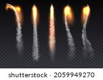 rocket fire smoke trails ... | Shutterstock .eps vector #2059949270