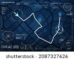 hud navigation city map screen... | Shutterstock .eps vector #2087327626