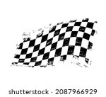 Grunge Checkered Racing Sport...