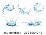 water crown splashes and wave... | Shutterstock .eps vector #2135664743