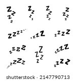 zzz  zzzz doodle bed sleep... | Shutterstock .eps vector #2147790713