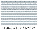 Guilloche borders, bank money, diploma and certificate security frames, vector pattern, Banknote currency guilloche borders for bank voucher or money security seals with watermark line ornament